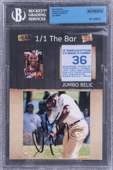 2019 The Bar Pieces of the Past Charles Barkley (1/1) Jumbo Relic (JSA GU warm-up pants)/BGS Authentic